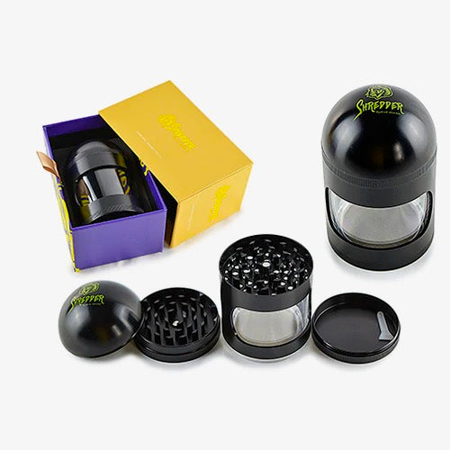 Shredder - Bullet Grinder (2.2")(55mm) Experience precision and power with the Shredder - Bullet Grinder. This 4-piece marvel features a Heavy Duty build, a compact 55mm size, and a bullet-inspired design for a grinding experience that packs a punch.