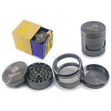 Load image into Gallery viewer, Shredder - Stealth Grinder (2.5&quot;)(63mm) Unleash the power of precision with the Shredder - Stealth Grinder. This 4-piece marvel features a Heavy Duty build, a spacious 63mm size, and a stealthy design that adds an element of mystery to your herb preparation ritual.
