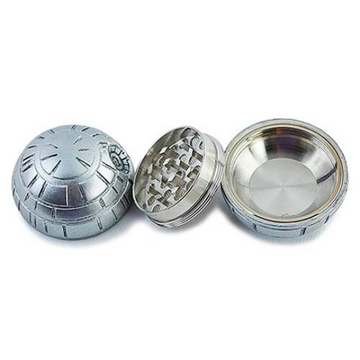 Death Star 3-Piece Magnetic Herb Spice Grinder (1.5")(38mm) Embark on a cosmic journey with our Death Star 3-Piece Magnetic Herb Spice Grinder. This grinder is more than just a tool; it's a piece of art inspired by the iconic Death Star. Crafted with precision and Heavy Duty design, this grinder is your ultimate companion for a seamless herb grinding experience.