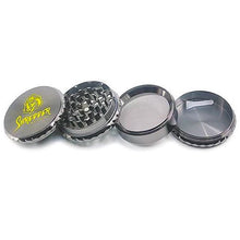 Load image into Gallery viewer, Shredder - Diamond Cut Drum Grinder (2.5&quot;)(63mm) Elevate your herb grinding experience with the Shredder - Diamond Cut Drum Grinder. This 4-piece marvel features a Heavy Duty build, a spacious 63mm size, and a diamond-cut drum design that adds a touch of sophistication to your herb preparation ritual.

