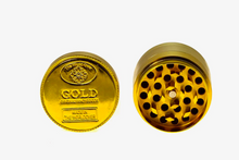 Load image into Gallery viewer, Gold Coin Grinder - 3 piece (2.2&quot;) (55mm) Experience the luxury of grinding with the Gold Coin Grinder – a 3-piece masterpiece that combines elegance and functionality. With a Heavy Duty build and a comfortable 2.2-inch (55mm) size, this grinder is your golden ticket to a seamless herb grinding experience.
