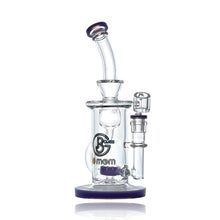 Load image into Gallery viewer, The Encore Color Showerhead Dab Rig is a high-quality, reasonably-priced dab rig that has a relatively small body and a beautifully colored showerhead percolator. The bent neck and widened lip of this piece make it easy to use and help to reduce splashback. The broad flat base and thick main chamber provide increased stability and durability. This pipe&#39;s compact size makes it the ideal option for your daily dab sesh, whether it be at home or on the go! 

