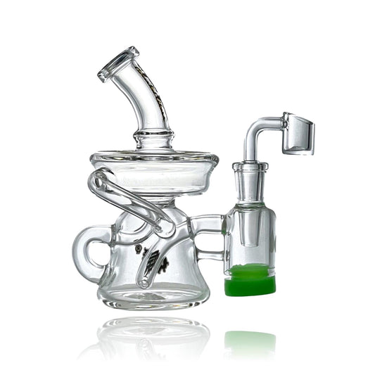 CRYSTAL GLASS RECYCLER DAB RIG WITH RECLAIMER