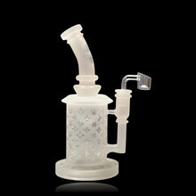 Load image into Gallery viewer, Introducing the On Point Glass Frost Klein Recycler Rig– Elevate Your Concentrate Experience with Artistic Precision  Immerse yourself in the perfect fusion of function and artistry with our Etched Recycler Dab Rig. Meticulously crafted for the discerning concentrate enthusiast, this dab rig stands as a testament to both visual elegance and cutting-edge performance.

