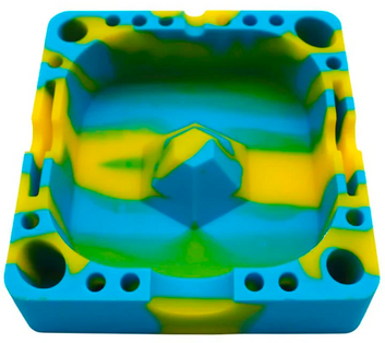 Silicone Square Ashtray With Holding Slots