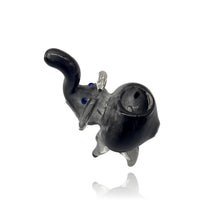 Load image into Gallery viewer, Introducing the Cute Small Elephant Glass Pipe – a delightful and whimsical smoking accessory that combines charm with functionality. Elevate your smoking experience with this adorable handcrafted pipe that adds a touch of playfulness to your sessions. BLACK
