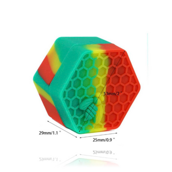 Hexagon Honeybee Shape 26ml Silicone Container W/DAB TOOL
