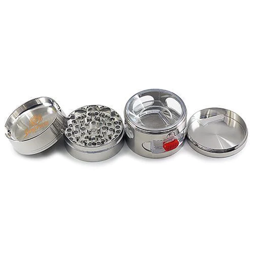 Shredder - Ashtray Lid Grinder (2.5")(63mm) Introducing the Shredder - Ashtray Lid Grinder, where functionality meets sophistication. This 4-piece grinder boasts a Heavy Duty build, a generous 63mm size, and an innovative ashtray lid design for a seamless herb preparation experience.