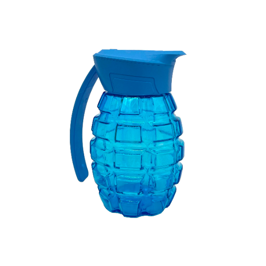 Arsenal Military Grenade Airtight Jar W/LED Light & Magnifying Glass blue