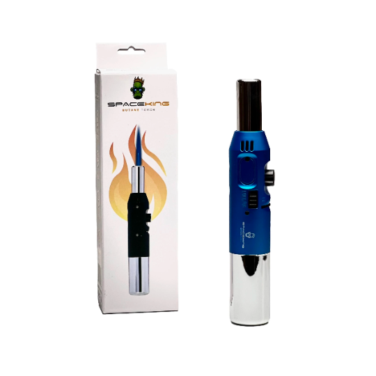 Elevate Your Flame Game with the Space King Heavy Duty Torch Lighter Experience the pinnacle of precision and power with the Space King Heavy Duty Single Jet Torch Lighter. This isn't just a lighter; it's a statement of sophistication and performance. Blue 
