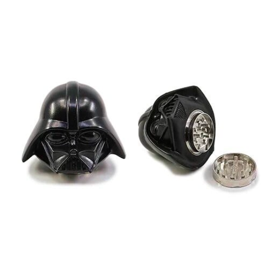 Black Darthy Helmet Shape Grinder 3 piece (1.5")(38mm) Enter the realm of style and precision with our Black Darthy Helmet Shape Grinder. This 3-piece grinder, featuring a distinctive Darthy helmet shape, is more than a tool—it's a statement piece for herb enthusiasts who demand both functionality and flair.