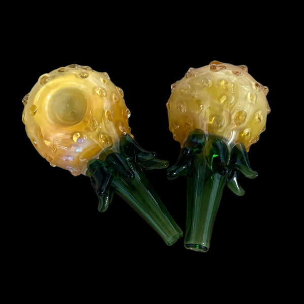 5" PINEAPPLE CHUILLUM GLASS HAND PIPE