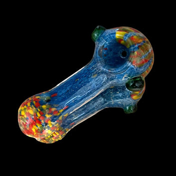Silver Fumed Frit Color Changing Glass Pipe