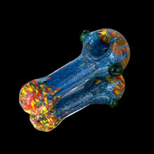 Load image into Gallery viewer, Silver Fumed Frit Color Changing Glass Pipe
