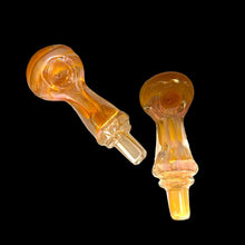 Load image into Gallery viewer, 5&#39;&#39; Triple Rim Full Fumed Glass Hand Pipe – a mesmerizing and artisanal smoking accessory that showcases intricate fuming techniques.
