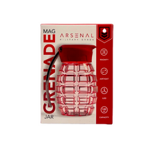 Cargar imagen en el visor de la galería, Arsenal Military Grenade Airtight Jar W/LED Light &amp; Magnifying Glass red
