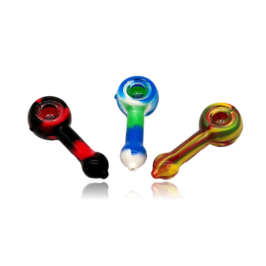 Silicone Pipes with Glass Bowl