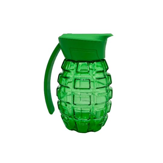 Arsenal Military Grenade Airtight Jar W/LED Light & Magnifying Glass green