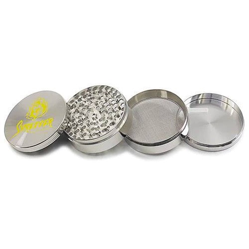 Shredder - Grinder (3")(75mm) Transform your herb grinding experience with the Shredder - Grinder. This 4-piece grinder, boasting a robust Heavy Duty build and a generous 76mm size, is the epitome of strength and precision in herb preparation.