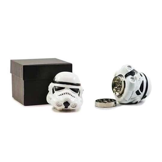 White Trooper Head Grinder 3 piece with catcher (1.5")(38mm)