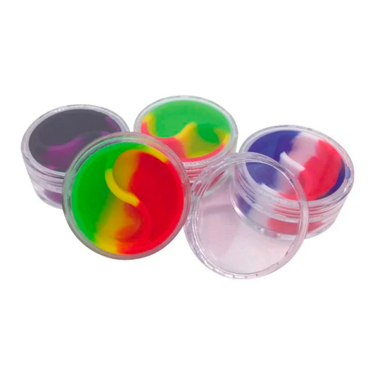 Silicone Plastic Lined Split Container 2pcs