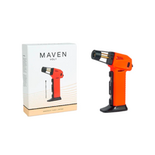 Load image into Gallery viewer, Get ready to experience the epitome of versatility and innovation with the Maven Volt Premium Handheld Single Jet Flame Torch Lighter. Unleash the power of precision and convenience as we introduce you to the future of torch technology.
