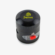 Load image into Gallery viewer, Shredder - Window Drawer Grinder (2.5&quot;)(63mm) Redesign your herb preparation with the Shredder - Window Drawer Grinder. This 4-piece marvel, featuring a robust Heavy Duty build and a spacious 63mm size with a window drawer, brings sophistication and precision to your herb grinding experience.
