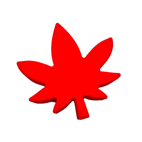 Silicone Ashtray - Large Leaf RED