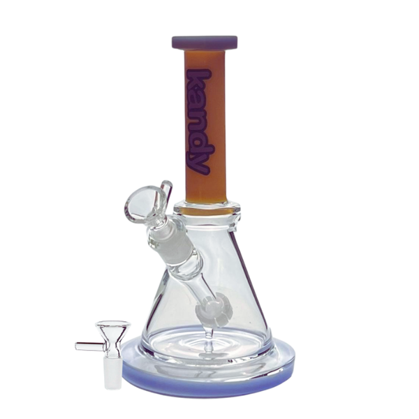 KANDY GLASS COLORED BASE LINING WATER PIPE