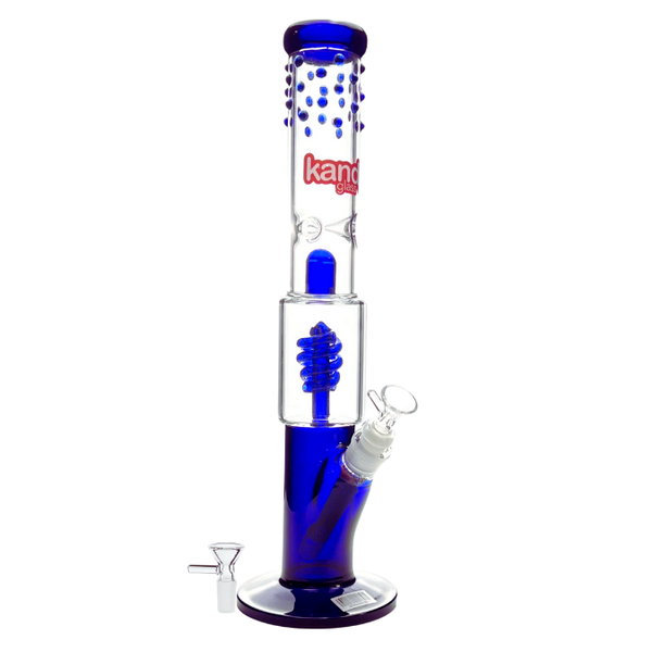 KANDY GLASS SPIRAL TUBE PERC WATER PIPE