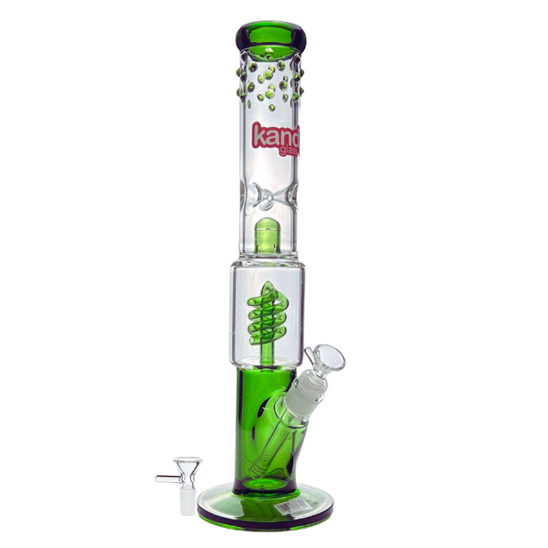 KANDY GLASS SPIRAL TUBE PERC WATER PIPE