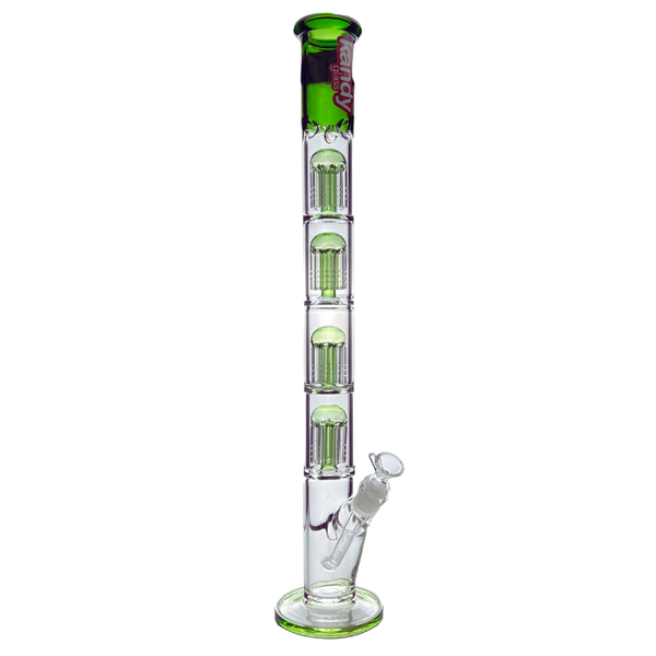 KANDY GLASS STRAIGHT TUBE WATER PIPE GREEN