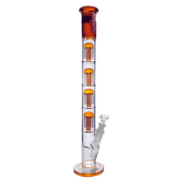 KANDY GLASS STRAIGHT TUBE WATER PIPE BROWN