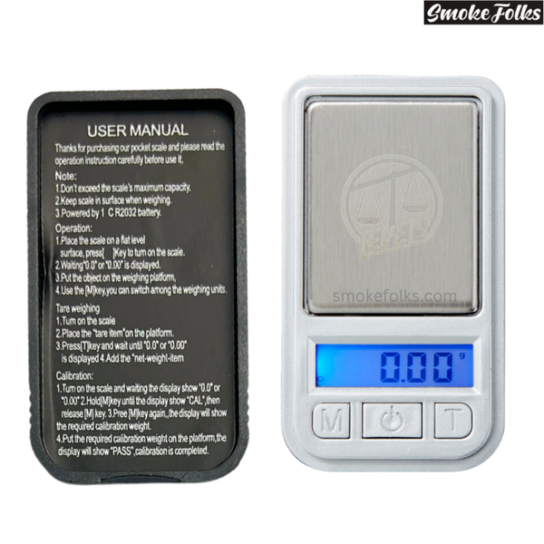 Levels Scales Low Key Mini Pocket Scale front side top cover and scale body showing image 