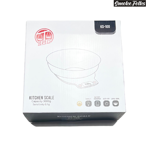 Levels KS-100 Vaga Kitchen Scale front side box image 