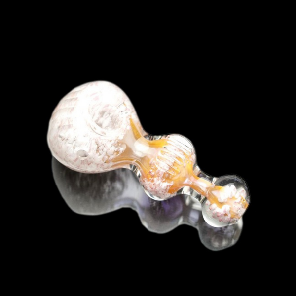 5" Pearl Glass Hand Pipe, a stunning smoking accessory that combines elegance with functionality. Crafted with meticulous attention to detail, this hand pipe is designed to elevate your smoking experience. Front 