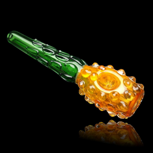 Pineapple Glass Hand Pipe, a tropical-inspired smoking accessory that combines style and functionality. Crafted with care and attention to detail, this hand pipe is designed to elevate your smoking experience.