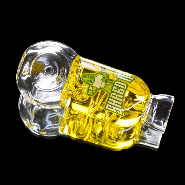 SHRED IT FREEZE GLASS HAND PIPE