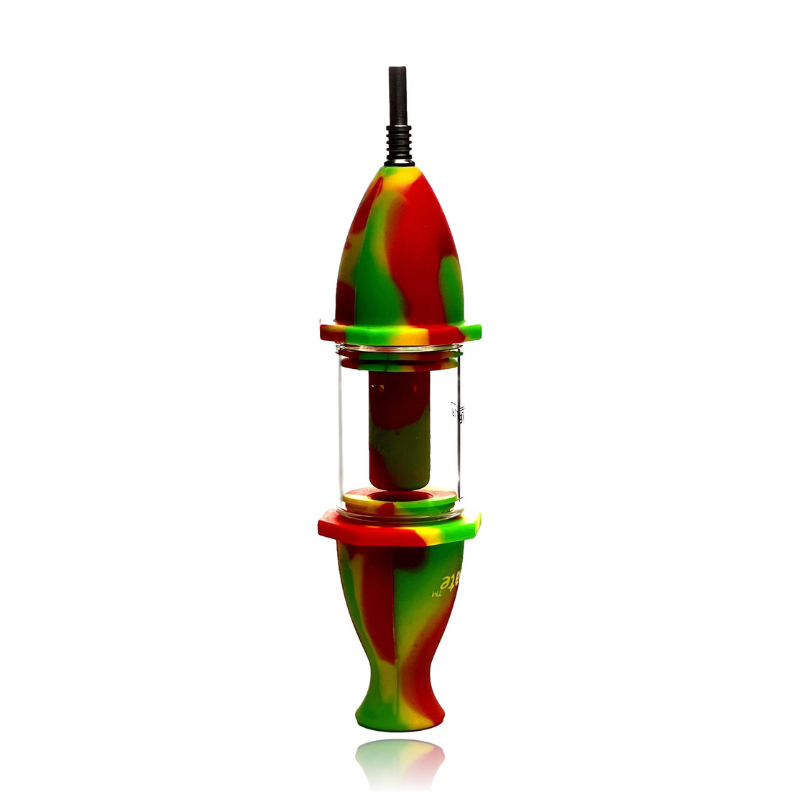 Nector Silicone And Glass Nectar Collector With Perc  It is finally here, the Silicone Nectar Collector is the i first indestructible silicone nectar collector. This nectar collector comes in a wide variety of fun colors