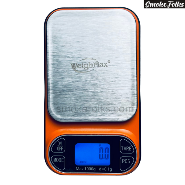 Weighmax 2T-1000 X 0.1G LED Digital Scale orange color front side image 