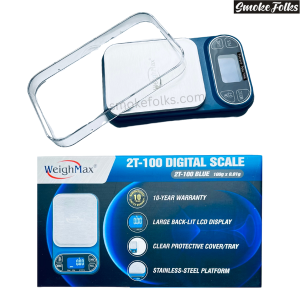 Weighmax 2T-100 X 0.01G LED Digital Scale blue color main image 