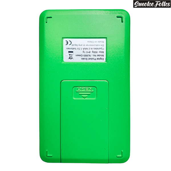 Weighmax NJ-100 X 0.01G Digital Scale green color back side image 