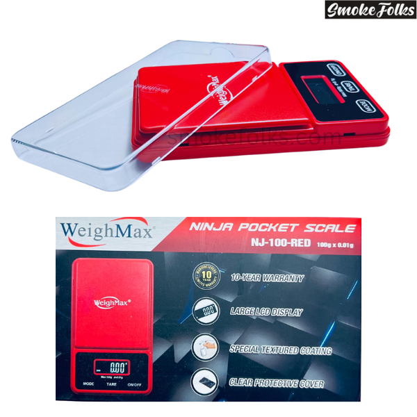 Weighmax NJ-100 X 0.01G Digital Scale red color main image 