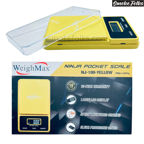 Weighmax NJ-100 X 0.01G Digital Scale yellow color main image 