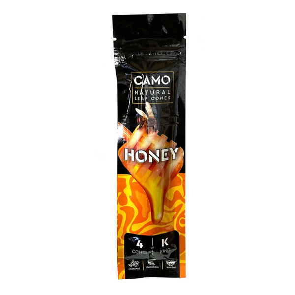 camo natural leaf cone honey one pack