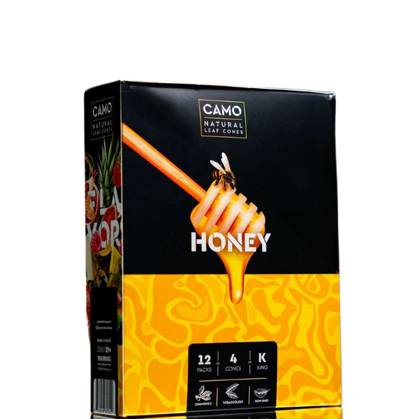 CAMO PRE-ROLLED CONES - 4 PACK SAMPLER – CAMO Natural Wraps HONEY BOX 