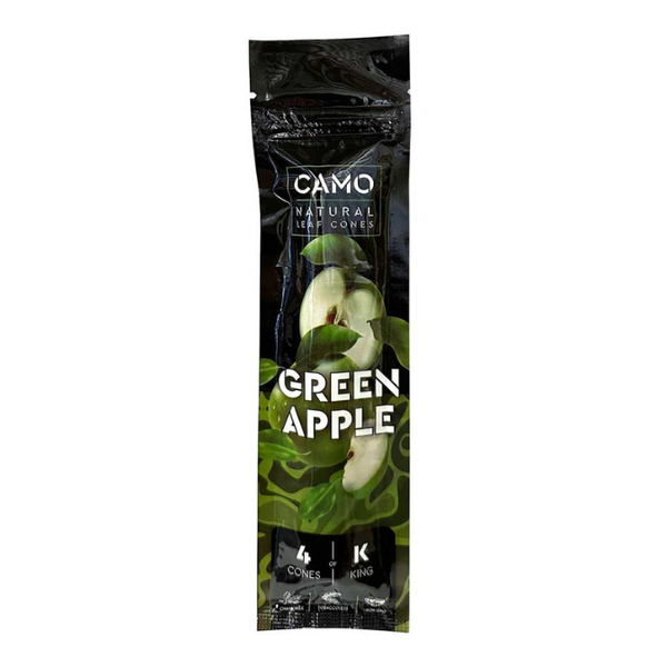 camo natural leaf cone green apple one pack