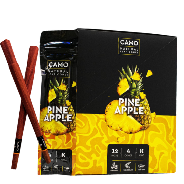 camo natural leaf cone pineapple box