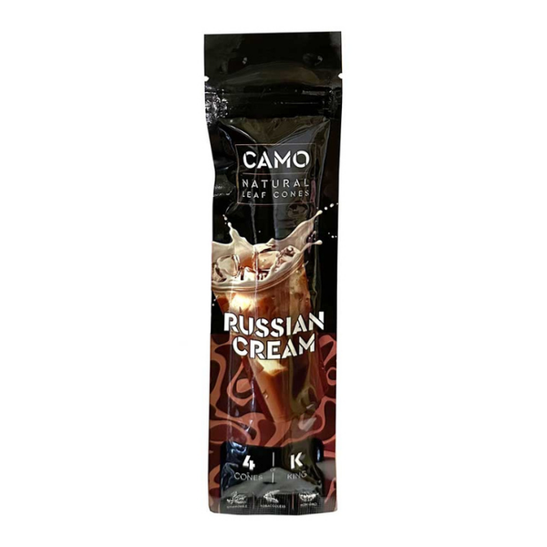 camo natural leaf cone russian cream one pack