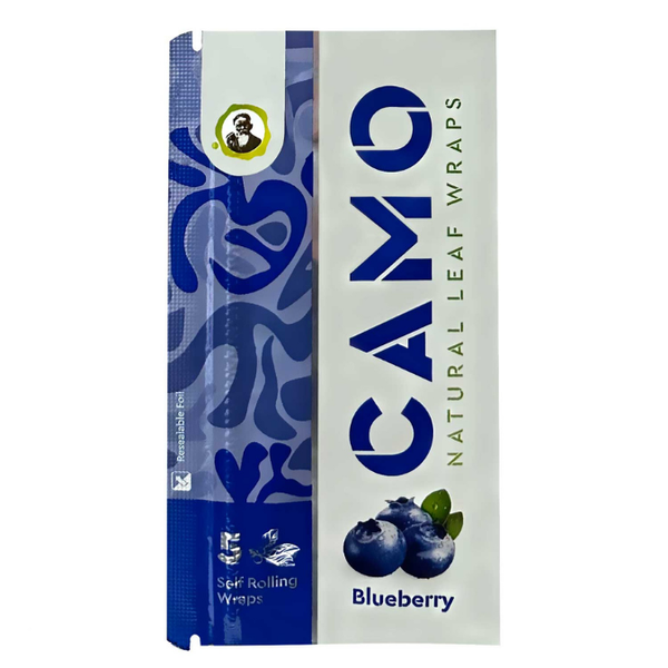 camo natural leaf wraps blueberry one pack